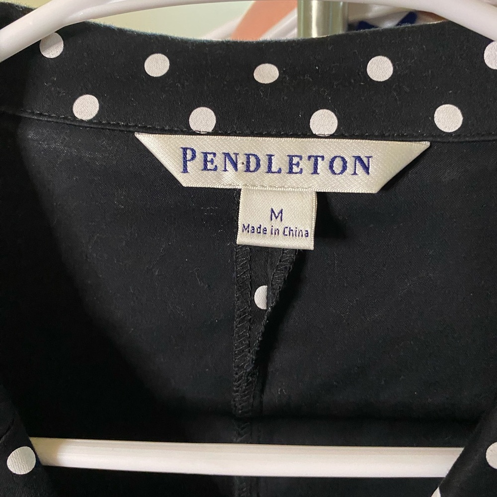 Pendleton Black Notched Collar Button Down Shirt - image 2